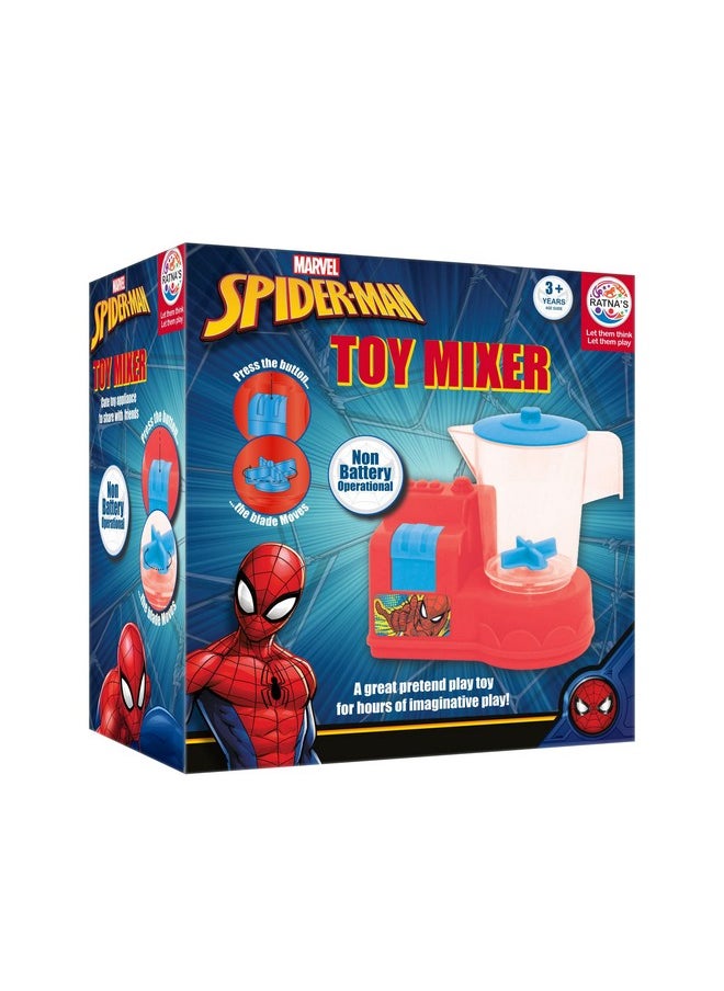Ratna's Toy Mixer Spider Man Themed Real Operating Plastic Kitchen Toy for Kids