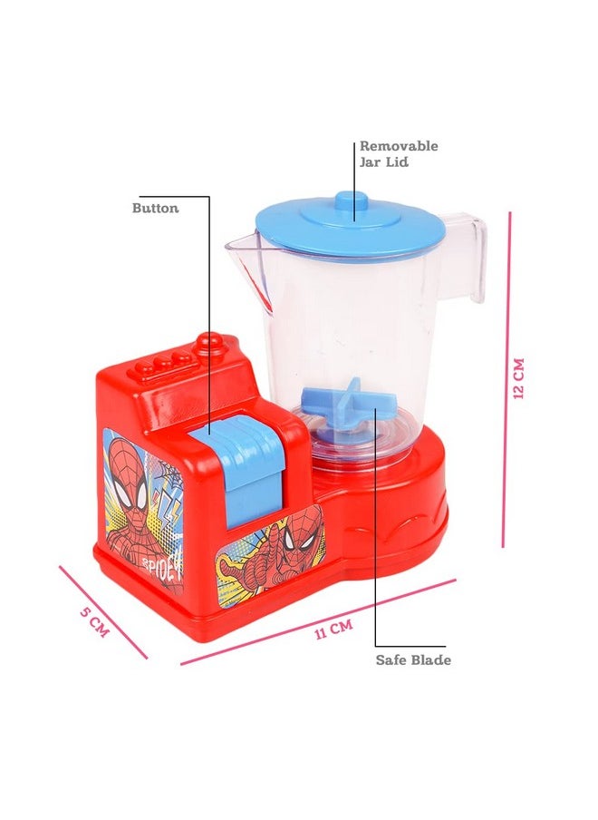 Ratna's Toy Mixer Spider Man Themed Real Operating Plastic Kitchen Toy for Kids