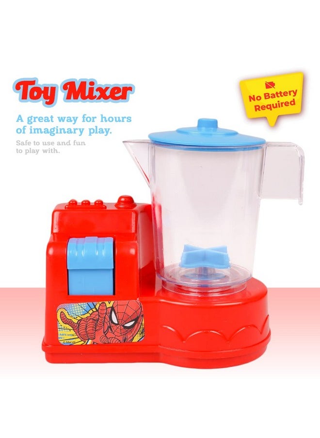 Ratna's Toy Mixer Spider Man Themed Real Operating Plastic Kitchen Toy for Kids