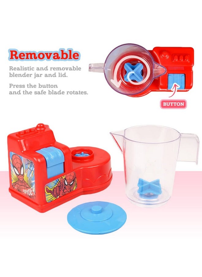 Ratna's Toy Mixer Spider Man Themed Real Operating Plastic Kitchen Toy for Kids
