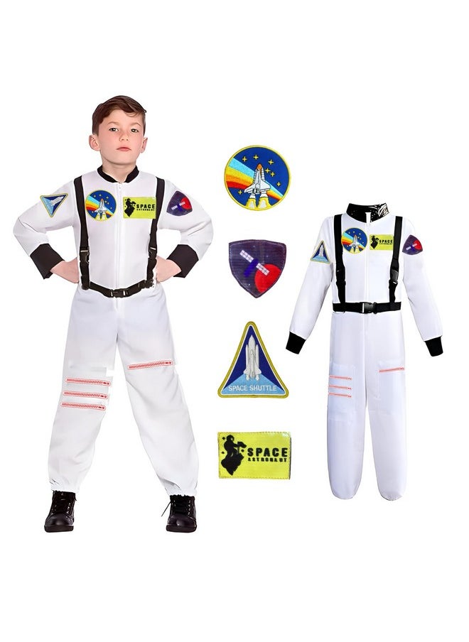 Fancy Steps Kids astronaut costumes, Todderls astronaut outfit, Boys and girls astronaut dress-up, Astronaut fancy dress for kids (White 6-7 Years)