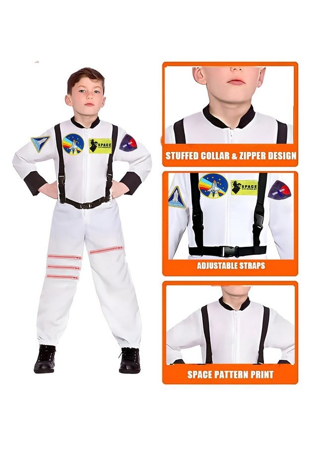 Fancy Steps Kids astronaut costumes, Todderls astronaut outfit, Boys and girls astronaut dress-up, Astronaut fancy dress for kids (White 6-7 Years)