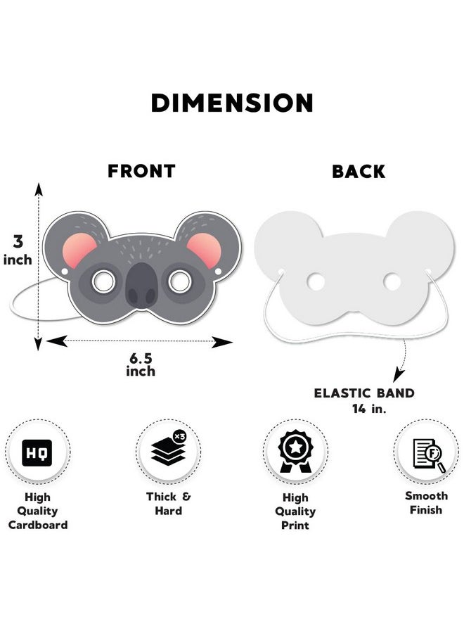 Festiko® Koala Theme Face Masks (48 Pcs), Koala Theme Party Supplies, Return Gifts for Kids, Koala Theme Party Items,Face Masks for Kids