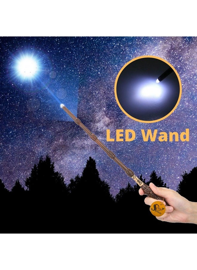 Sage Square Classic LED Illuminating Handcrafted Professor Albus Magic Wizard Sorcerer’s Dumbledore Wand, Elegant Stick Collectible Cum Cosplay Accessory (34 CMs Long)