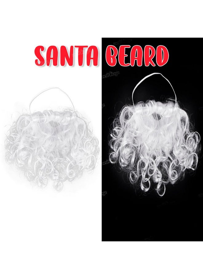 Zest 4 Toyz Christmas Party 1 Eyeglasses Frame and 1 Headbands with 1 Beard Costume Accessories for Teens Adults Christmas Decoration (Pack of 3)