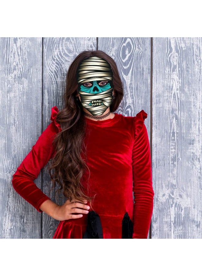 Festiko® Halloween Theme Face Masks (60 Pcs), Halloween Theme Party Supplies, Return Gifts for Kids, Halloween Theme Party Items,Mummy Face Masks for Kids
