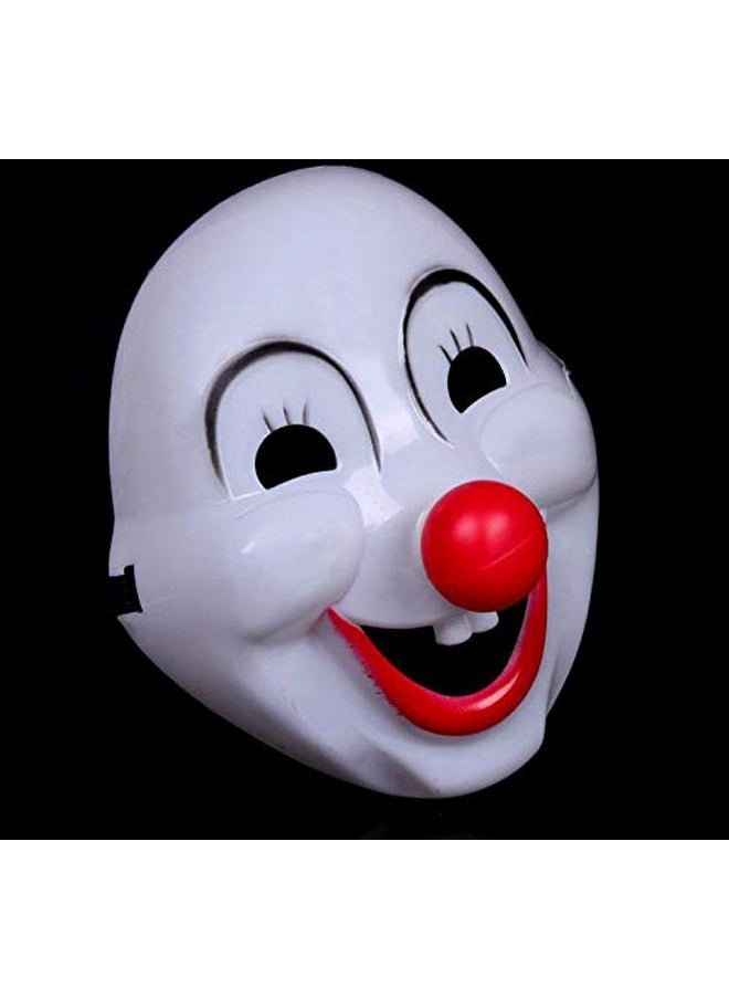 FancyDressWale Joker Clown mask with Detachable Nose, Multi Color Free Size Adult (Set of 2)