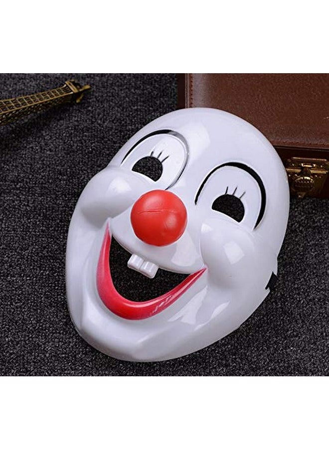 FancyDressWale Joker Clown mask with Detachable Nose, Multi Color Free Size Adult (Set of 2)