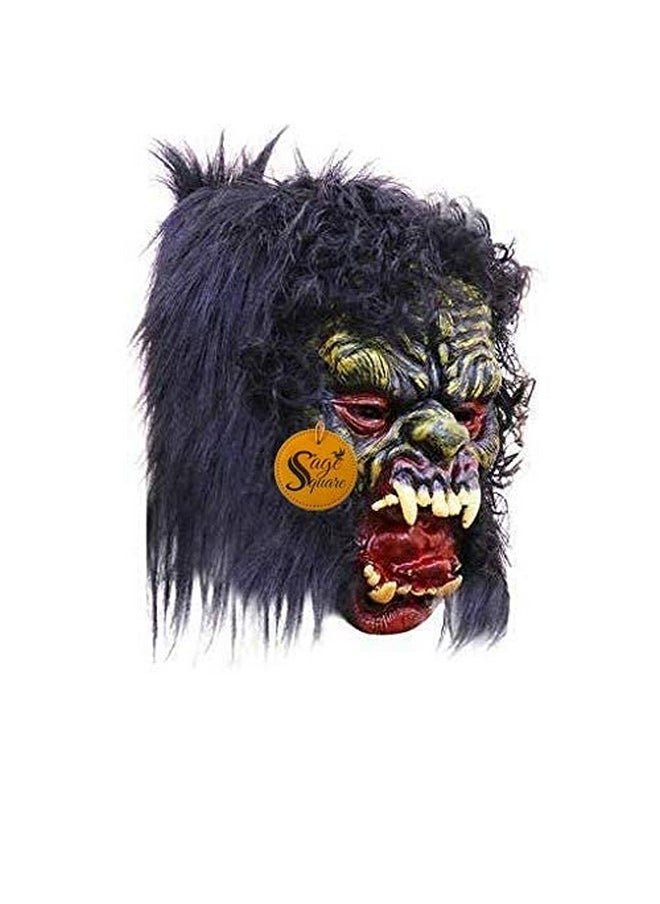Sage Square Rubber Latex Funny Scary Horror Full Face Mask for Costume Prank Party Halloween Holi Function Drama. (Random) (Pack of 2)