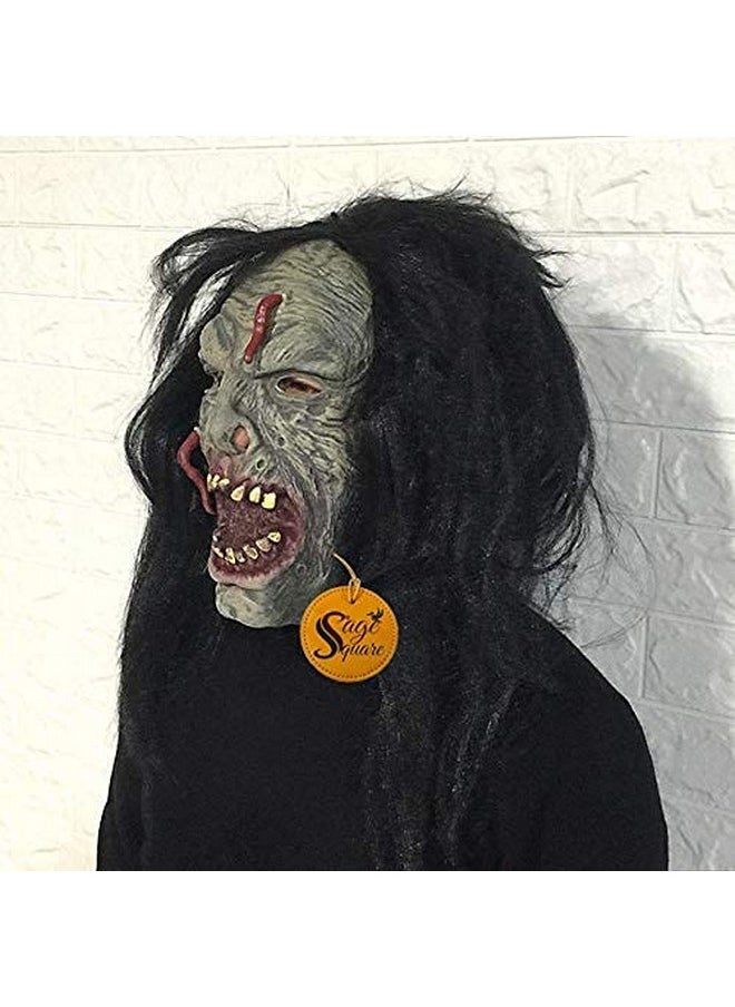 Sage Square Rubber Latex Funny Scary Horror Full Face Mask for Costume Prank Party Halloween Holi Function Drama. (Random) (Pack of 2)