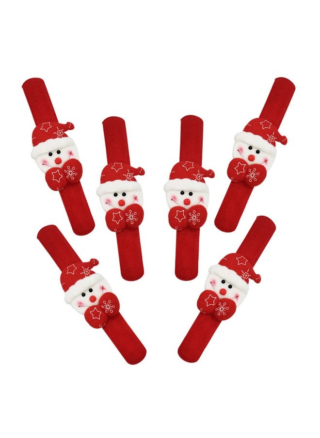 Party Propz Santa Claus Wrist Band - 6Pcs Santa Claus Bracelet, Wrist Band for Kids, Hand Band for Kids, Return Gift for Kids, Best Birthday Return Gifts for Kids