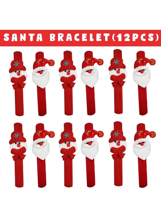 Party Propz Santa Claus Wrist Band - 12Pcs Santa Claus Bracelet, Wrist Band for Kids, Hand Band for Kids, Return Gift for Kids, Best Birthday Return Gifts for Kids
