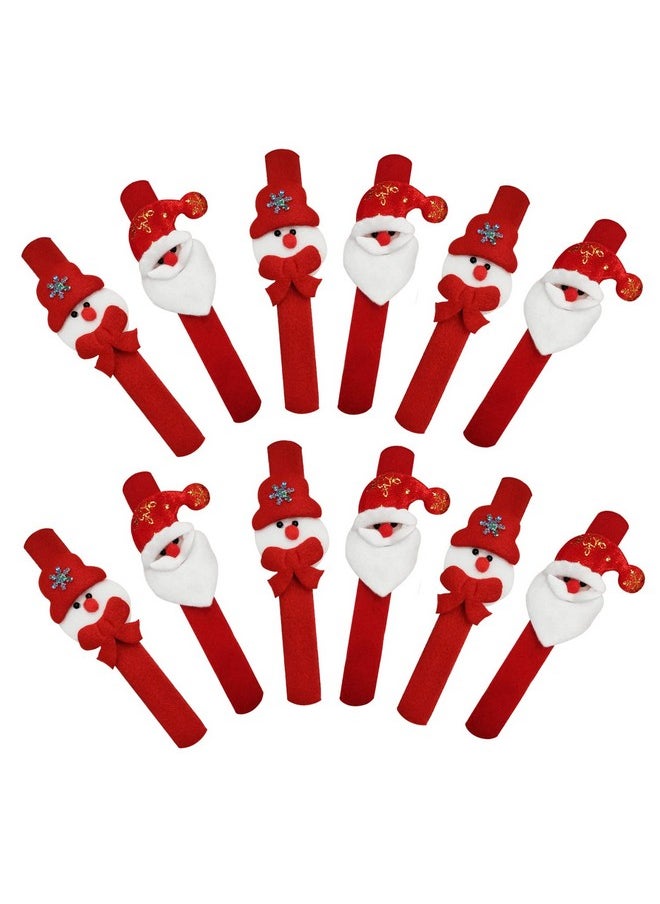 Party Propz Santa Claus Wrist Band - 12Pcs Santa Claus Bracelet, Wrist Band for Kids, Hand Band for Kids, Return Gift for Kids, Best Birthday Return Gifts for Kids
