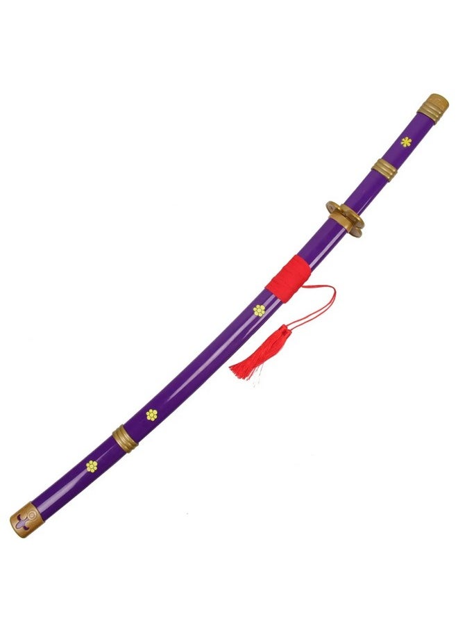 Trunkin 12 Years & More Katana For Cosplay Life Size Replica Wooden Toy Anime Accessory Toy Collectible | Wooden Sword (Rorono Zoro Yama Enma Purple)