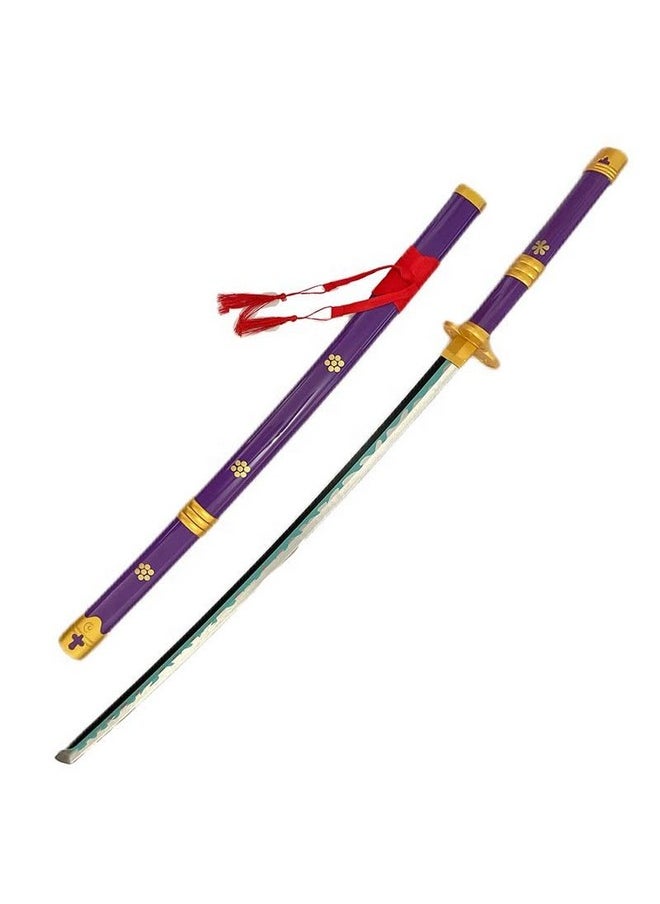 Trunkin 12 Years & More Katana For Cosplay Life Size Replica Wooden Toy Anime Accessory Toy Collectible | Wooden Sword (Rorono Zoro Yama Enma Purple)