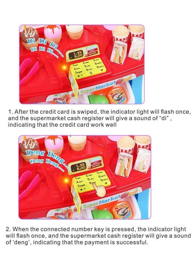 FunBlast Super Market Shopping Play Set Toys for Kids - Fast Food Play Set Toys for Girls, Pretend Play Toys for Kids Girls, Role Play Toys for 3+ Years Kids Girls Boys, Birthday Gift for Toddlers