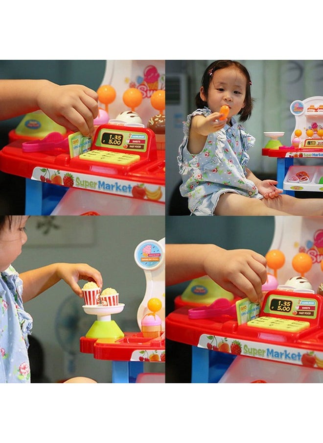 FunBlast Super Market Shopping Play Set Toys for Kids - Fast Food Play Set Toys for Girls, Pretend Play Toys for Kids Girls, Role Play Toys for 3+ Years Kids Girls Boys, Birthday Gift for Toddlers