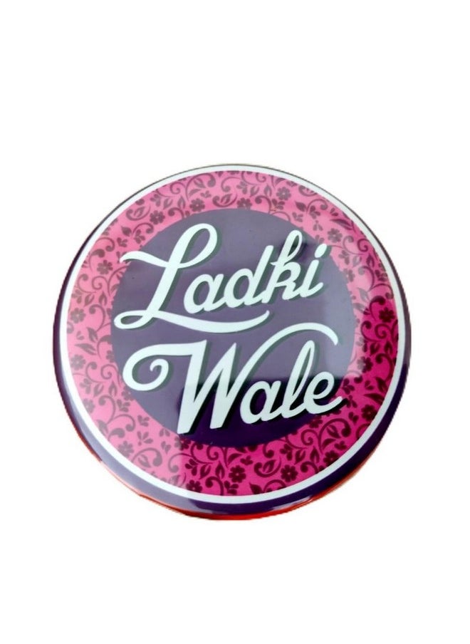 Yey Wedding Collection Ladkiwale Badges (Pack of 12 pcs, Round Pin Badges, 58mm)