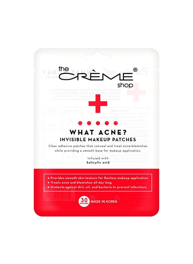 The Crème Shop - What Acne? Invisible Makeup Patches, Acne Cover Patch, Acne Healing, Acne Prevention and Acne Treatment With Salicylic acid - 3Pack - 90 Patches