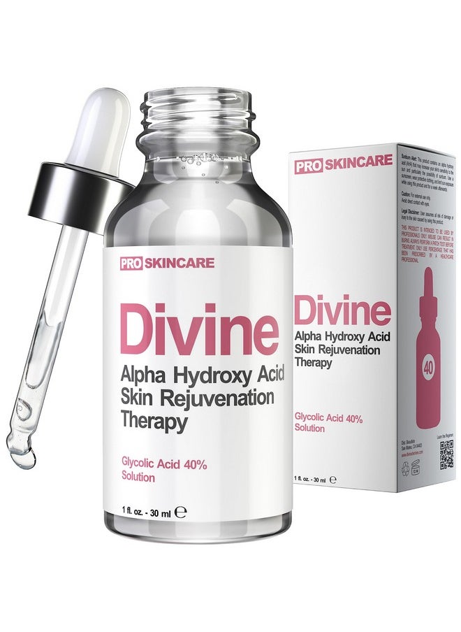 Glycolic Acid Peel 40% Professional Chemical Peel for Face for Acne Scars, Collagen Boost, Wrinkles, Fine Lines - Alpha Hydroxy Acid Liquid Exfoliant for Face Peel Mask for Men & Women