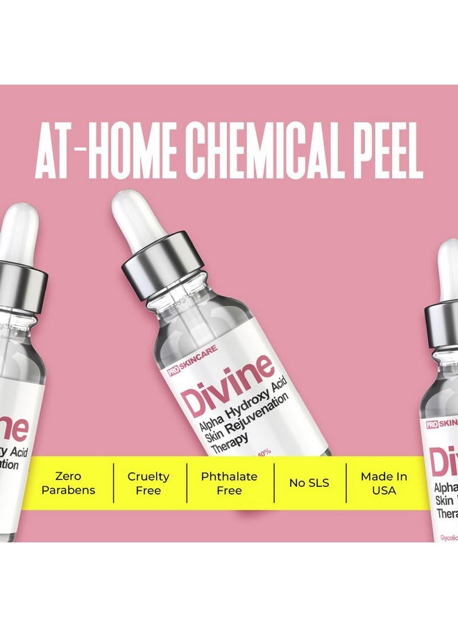 Glycolic Acid Peel 40% Professional Chemical Peel for Face for Acne Scars, Collagen Boost, Wrinkles, Fine Lines - Alpha Hydroxy Acid Liquid Exfoliant for Face Peel Mask for Men & Women