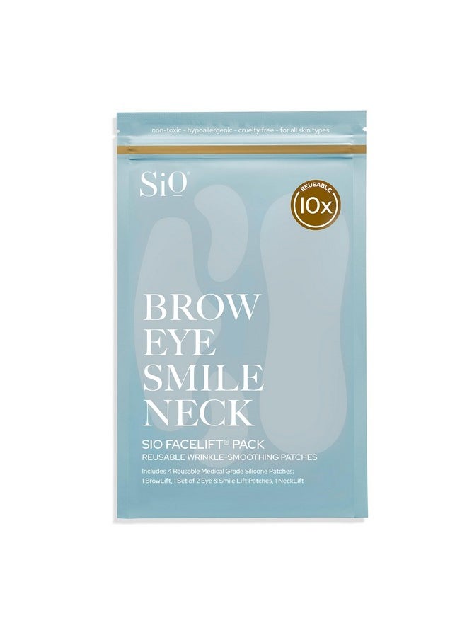 SiO Beauty FaceLift - Reusable Anti-Wrinkle Patches for Neck, Forehead, Eye & Smile - Overnight Smoothing Silicone for Fine Lines, Wrinkles, and Aging
