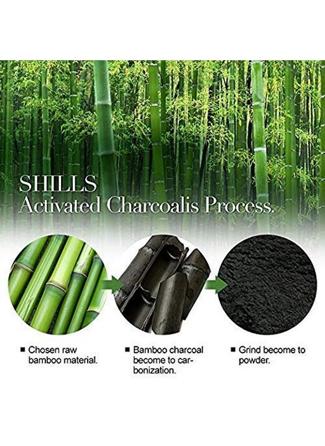 SHILLS Charcoal Face Mask, Peel Off Mask, Charcoal Mask, Peel Off Mask, Deep Cleansing, Purifying, Activated Charcoal Mask with Brush