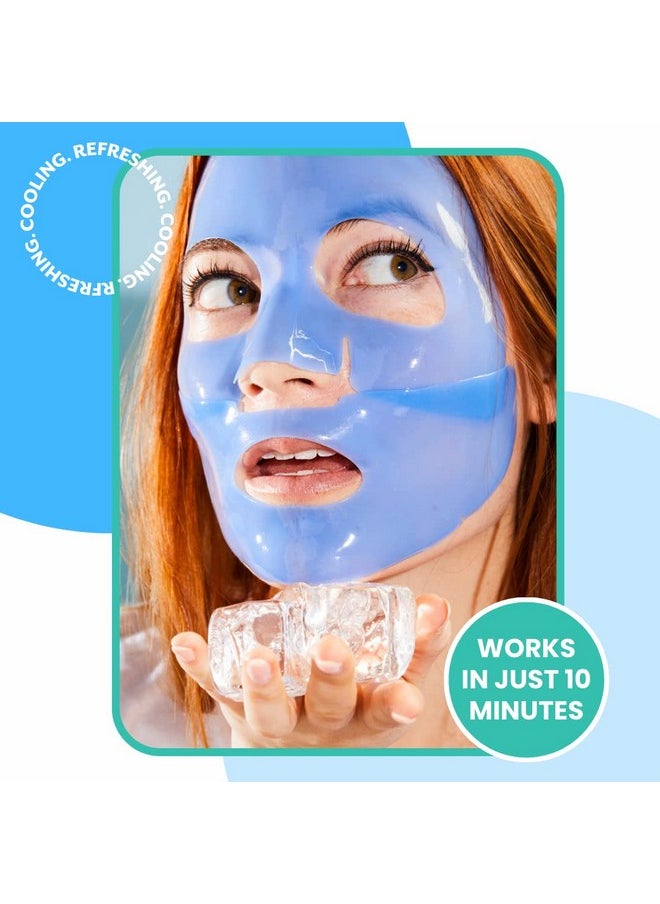 Patchology Iced Cooling and Firming Hydrogel Masks with Peptides, Cloudberry Oil and Bakuchiol. Facial Sheet Mask designed to firm skin and soothe redness and puffiness 1 - Count