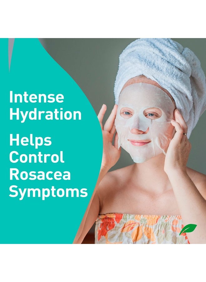PROcure Rosacare Soothing Sheet Face Mask with Hyaluronic Hydrogel for Rosacea Symptoms, 5 Masks