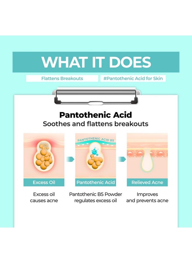 numbuzin No.1+ Pantothenic B5 Active Drying Powder | Spot Treatment Acne, Pantothenic Acid, Niacinamide, Madecassoside | Excess Oil Control, Flattens Cystic Acne, Breakouts | Korean Skincare | 0.24 oz