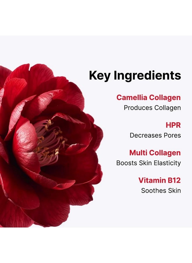 ROUND LAB Camellia Collagen Mask NET wt. 34 g/1.19 Fl Oz 4ea, 30min Hydrogel Mask, Quick Hydration, Firming&Pore Minimizing, For sensitive skin, Micro molecule collagen, Facial Mask