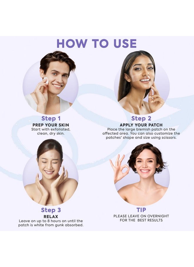 20 CT LivaClean Large Hydrocolloid Acne Patches - For Pore Spots Nose Face Cystic Pimple Zit Patch - Big Pimple Patches Hydrocolloid Bandages Strips Stickers Pimple Patch XL Large Acne Patch