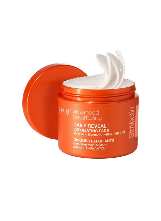StriVectin Advanced Resurfacing Daily Reveal Exfoliating Face Pads, Visibly Smooths & Brightens Skin, Reduces Blackheads 60 ct