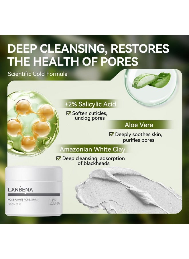 LANBENA 3 in 1 Blackhead Removing Set, Pore Strips+Pore Solution Serum+Removal Strip Paper, Black Head Remover Mask for Face, Pore Minimizer & Reducer for Face, Leaving Your Skin Fresh and Clean