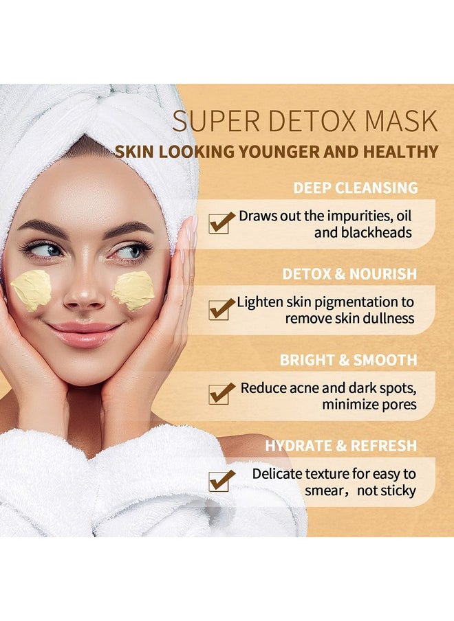 Vitamin C Face Mask with Kaolin Clay and Turmeric for Dark Spots, Dull Skin, Skincare Facial Mask for Controlling Oil and Refining Pores 5.29 Oz