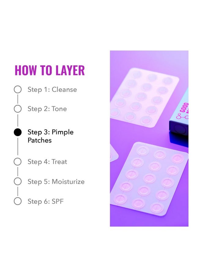 Good Molecules Pimple Patches (60 Patches) - Ultra-Thin Hydrocolloid Patches To Conceal Whiteheads, Blackheads And Blemishes, Target Ance and Impurities - Skin Care For Face With Cellulose And Pectin
