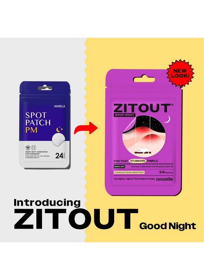 AVARELLE Spot Pimple Patches for Face | ZitOut Good Night Acne Patches | FSA HSA Acne Treatment Hydrocolloid Acne Patches | Hydrocolloid Bandages for Acne with Tea Tree Oil | Acne Spot Treatment