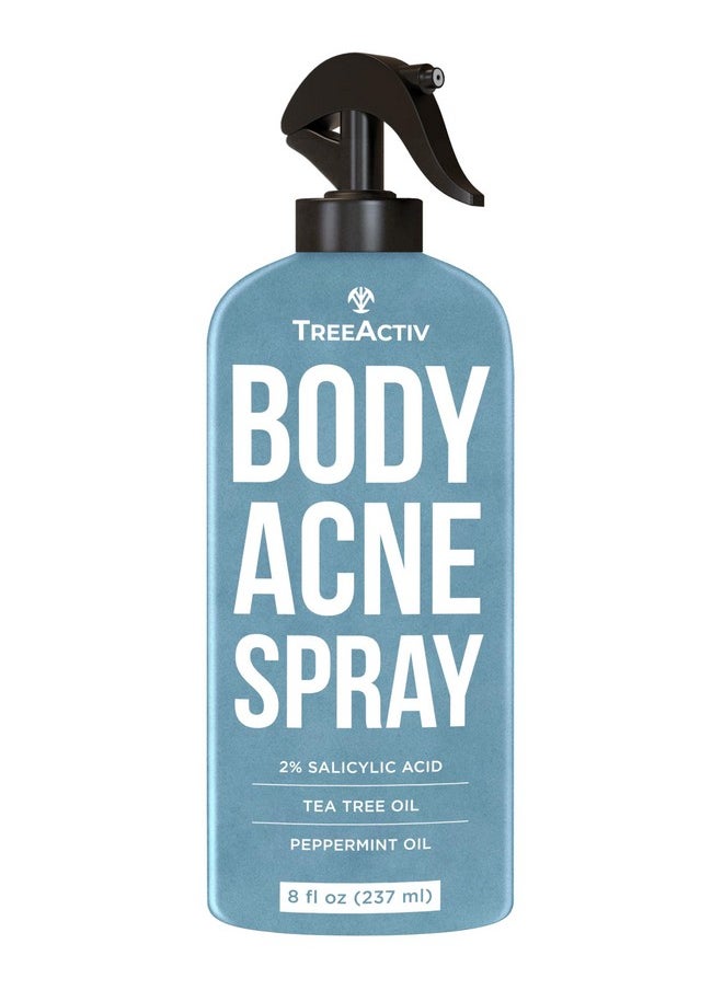 TreeActiv Body & Back Acne Treatment Original Formula, 8 fl oz, 2% Salicylic Acid Spray, Cystic Acne Treatment, Body Acne Spray, Chest, Shoulders & More, Bacne Spray for Teens & Adults