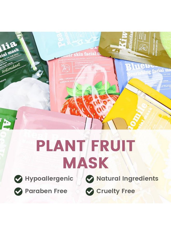 CAKAILA Face Sheet Mask Skincare,Hydrating Spa Face Mask For Sensitive Skin,Moisturize,Soothing,Brighten,Nourish for All Skin Types,Natural Skin Care Spa Face Mask for Women Men Girls,Pack of 6