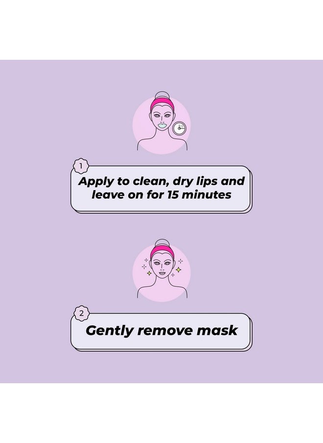 Vitamasques Lip Mask, 3-Pack - Cherry Vegan Collagen Lip Mask Sheets, Repair for Dry & Chapped Lips - Nourishing & Hydrating - Wild Cherries & Hyaluronic Acid - Vegan & Cruelty-Free