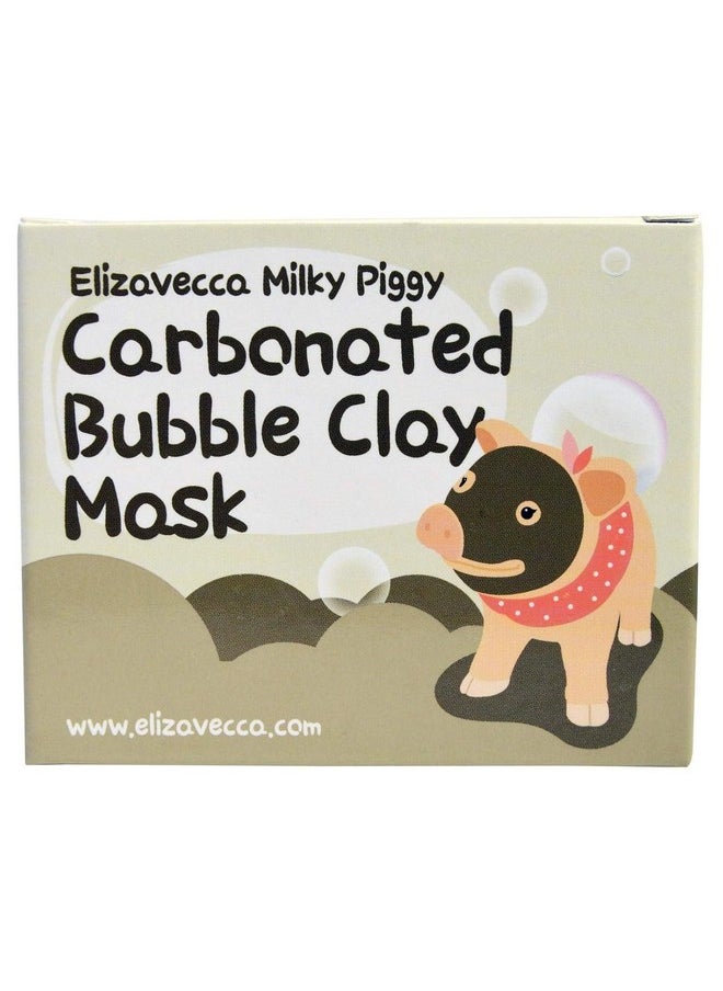 Elizavecca Milky Piggy Carbonated Bubble Clay Mask 100g, Damage Control, Skin Exfoliating, Pore Tightening