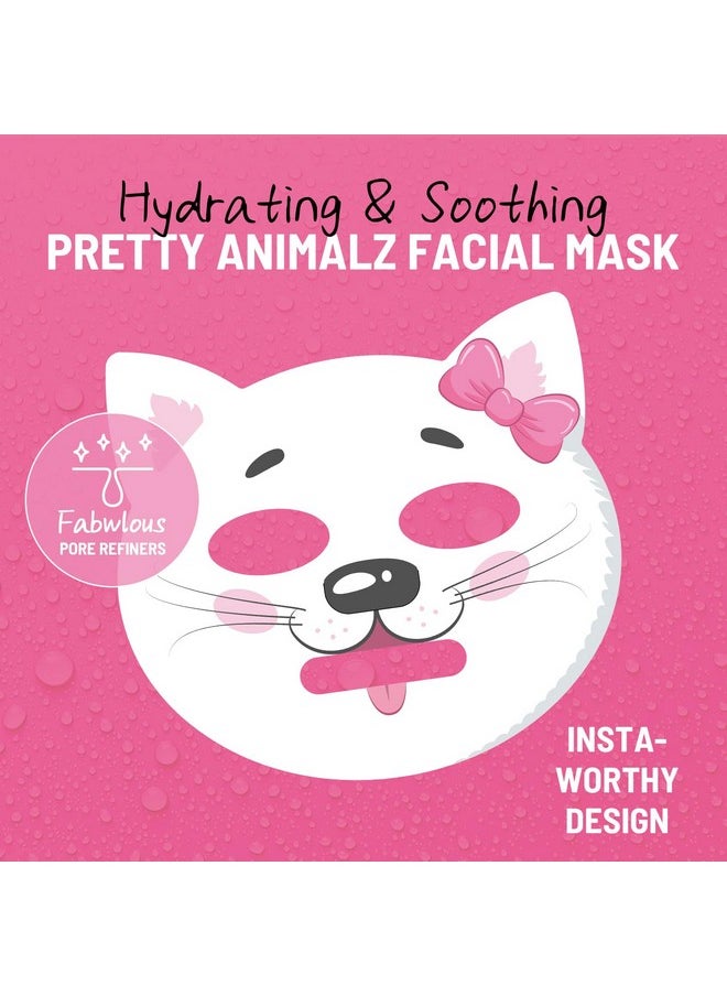 IREV Sheet Mask Skin Care, Animal Character Sheet Masks, Face Mask Skincare, Beauty Facial Mask Spa Face Mask, Soothing Face Sheet Masks, Facial Masks, Moisturizing Face Masks, 5 Pack (Cat)