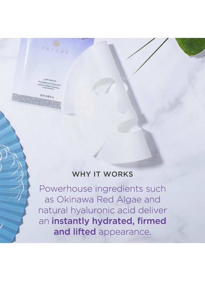 TATCHA Luminous Deep Hydration Lifting Mask | Single Use Mask for Luminous Skin | 20 ml / 0.68 oz