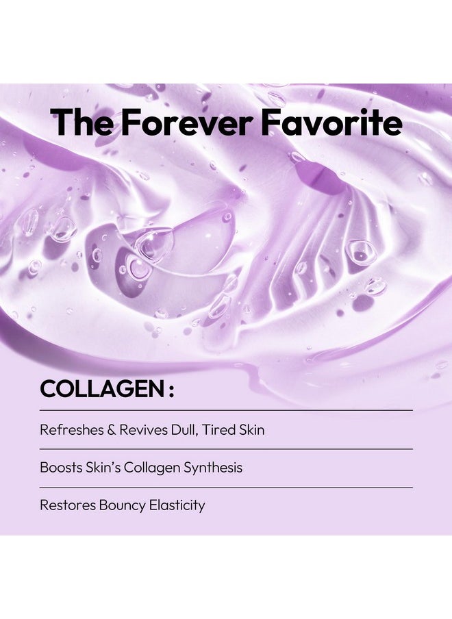 LAPCOS Collagen Sheet Mask, Firming Daily Face Mask with Collagen Peptides for Anti-Aging, Helps to Minimize Wrinkles, Restores Skin Elasticity & Firmness, Korean Beauty Favorite, 5-Pack