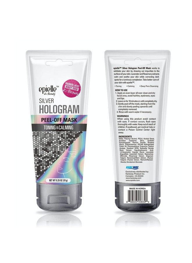 Epielle Hologram Peel Off Face Masks, Glitter Peel Off Mask, Toning & Calming, 8 variety packs (Single-Use Testers)