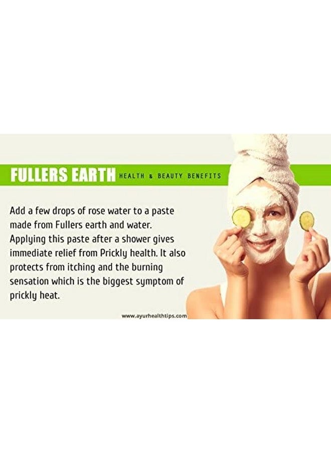 MB Herbals 100% Pure Fullers Earth Powder 100g | 3.5oz | Multani Mitti Facial Clay Bentonite Indian Healing Clay | No Preservatives | No Bleaching Agents | No Added Fragrance| Fuller's Earth
