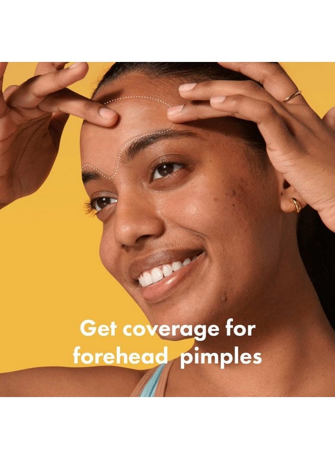 Hero Cosmetics Mighty Patch™ Forehead Patch - Hydrocolloid Acne Pimple Patch, Contoured to Cover Larger Area of Zits and Blemishes - Drug-Free and Suitable for Sensitive Skin (5 Count)