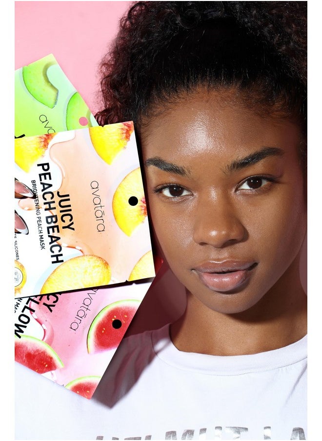 Avatara 10-Pack Sheet Mask Set, Facial Mask Variety, Face Mask Skincare with Natural Extracts, Hydrating Face Mask Skin Care Set, Made with Tencel Fibers, All Skin Types, Teen Skincare, 10 Pack