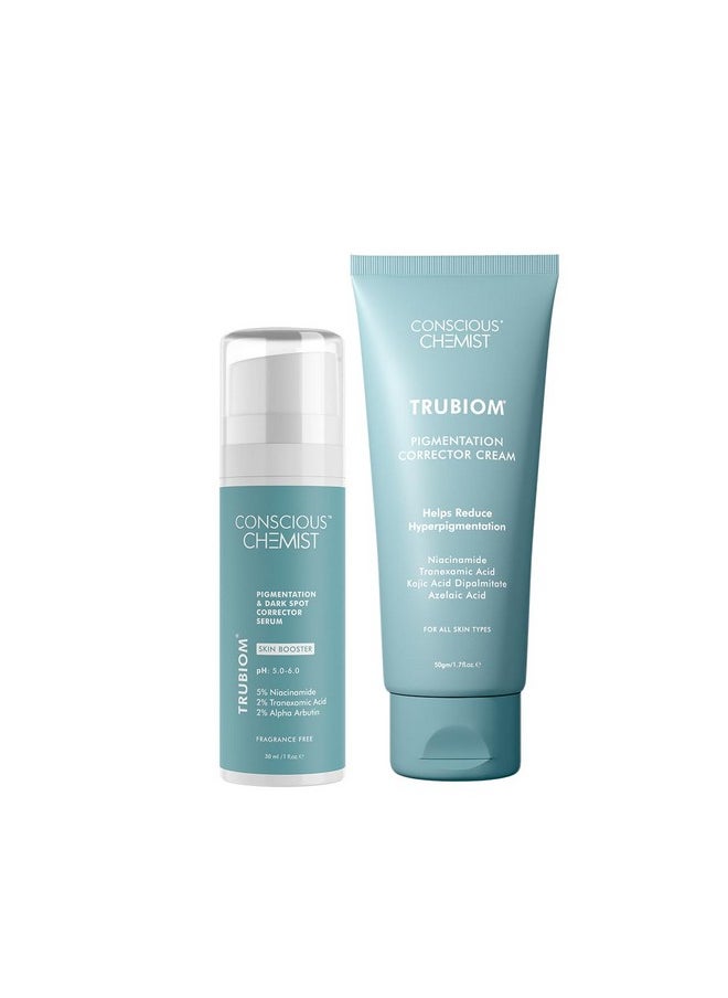 Conscious Chemist® Pigmentation Corrector Lightweight Gel Cream & 5% Niacinamide & Alpha Arbutin Serum | Pack Of 2