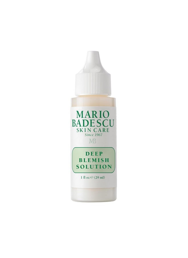 Mario Badescu Deep Blemish Solution, Spot Treatment for Face with Potent Zinc Oxide, Niacinamide and B Vitamins Overnight Treatment Serum that Targets Large Blemishes Under the Skin 1 Fl Oz.